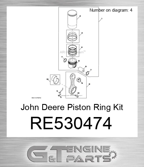 RE530474 Piston Ring Kit