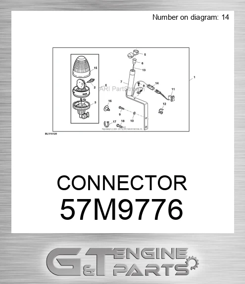 57M9776 CONNECTOR made to fit JOHN DEERE | LTD. WARRANTY