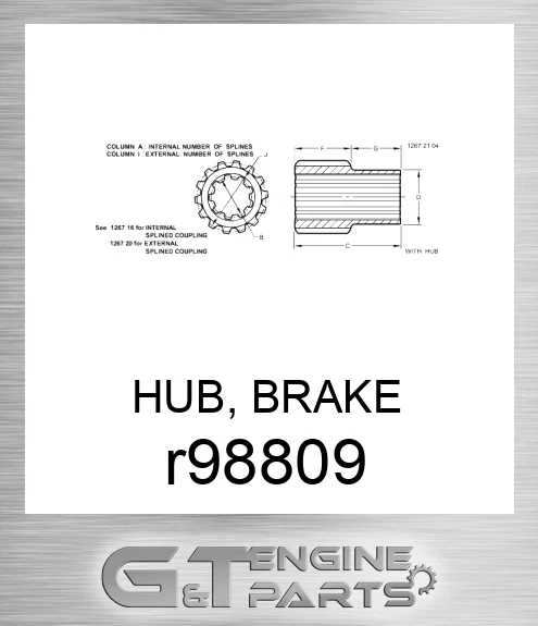 R98809 HUB, BRAKE