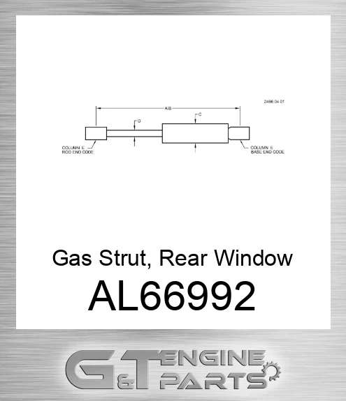 AL66992 Gas Strut, Rear Window
