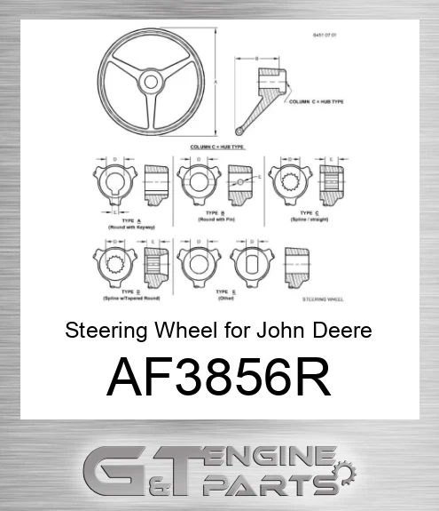 AF3856R Steering Wheel for Tractor and Combine,