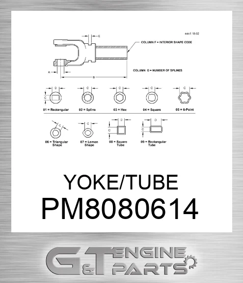 PM808-0614 YOKE/TUBE