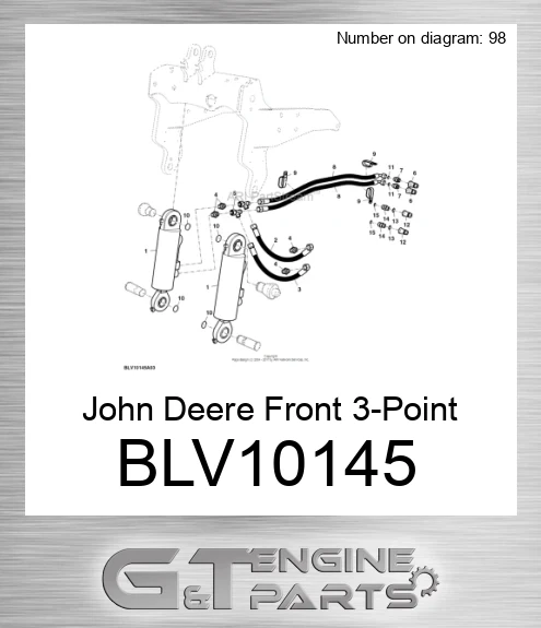BLV10145 John Deere Front 3-Point Hitch BLV10145