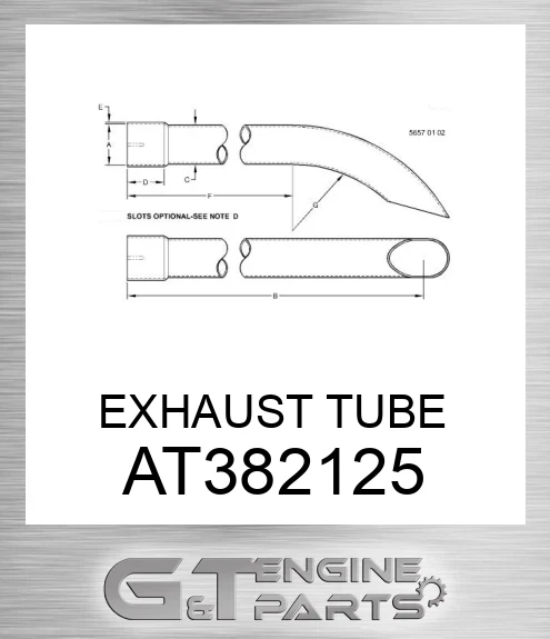AT382125 EXHAUST TUBE