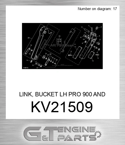 KV21509 LINK, BUCKET LH PRO 900 AND 911 BAC