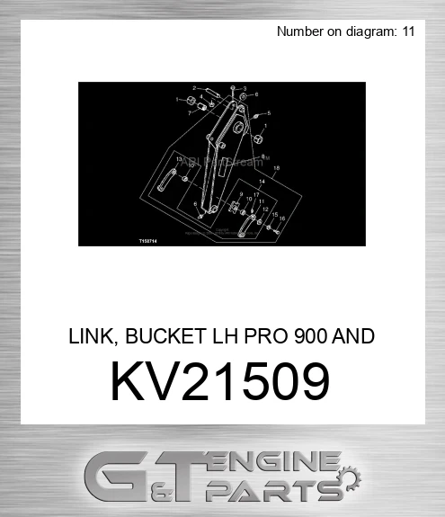 KV21509 LINK, BUCKET LH PRO 900 AND 911 BAC