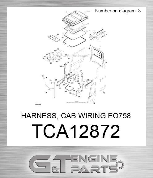 TCA12872 HARNESS, CAB WIRING EO758