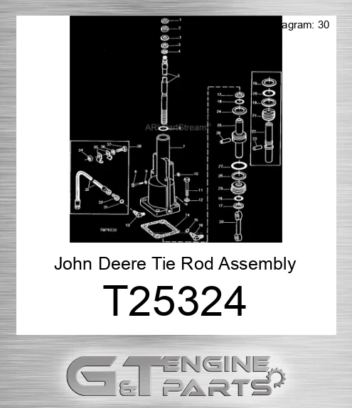 T25324 John Deere Tie Rod Assembly T25324