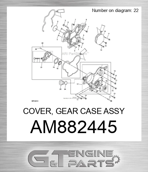 AM882445 COVER, GEAR CASE ASSY
