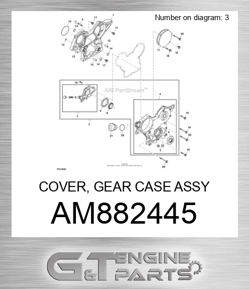 AM882445 COVER, GEAR CASE ASSY