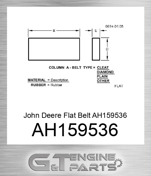 AH159536 Flat Belt