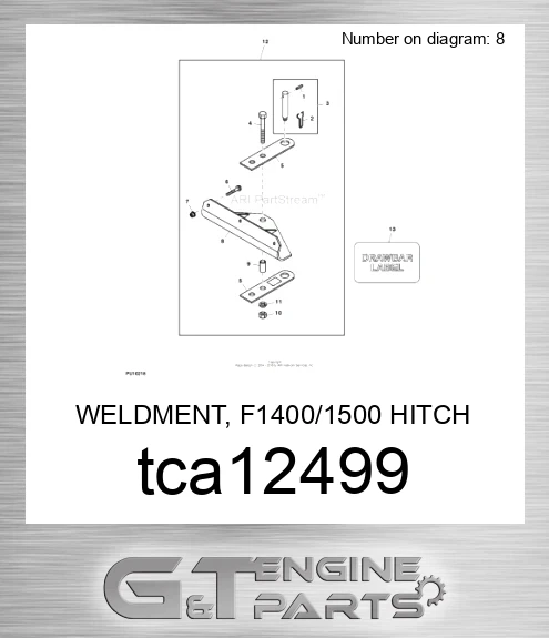 TCA12499 WELDMENT, F1400/1500 HITCH