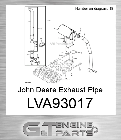 LVA93017 Exhaust Pipe