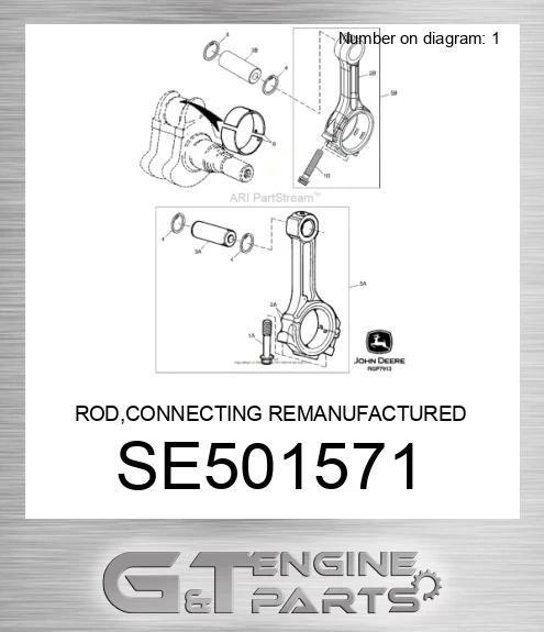 SE501571 ROD,CONNECTING REMANUFACTURED