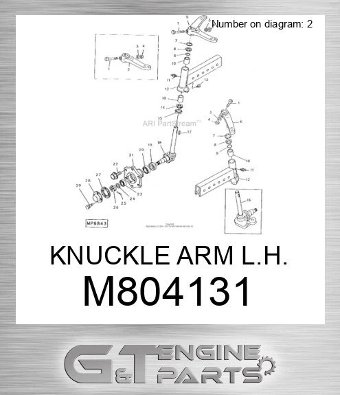 M804131 KNUCKLE ARM L.H.