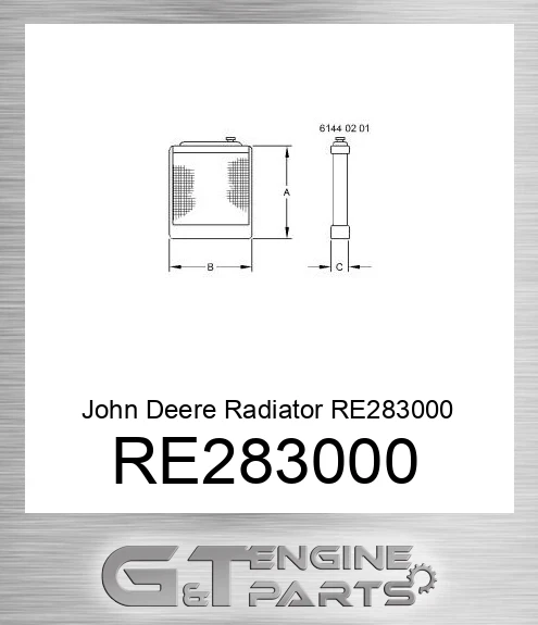 RE283000 John Deere Radiator RE283000