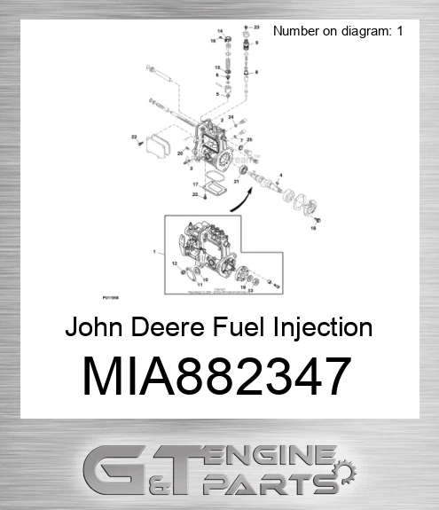 MIA882347 John Deere Fuel Injection Pump MIA882347