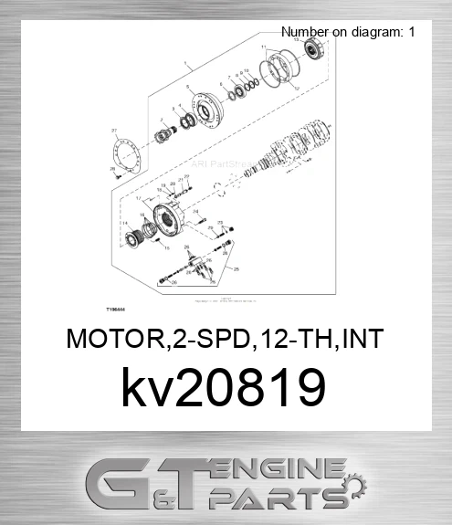 KV20819 MOTOR,2-SPD,12-TH,INT SHUTTLE,F04 B