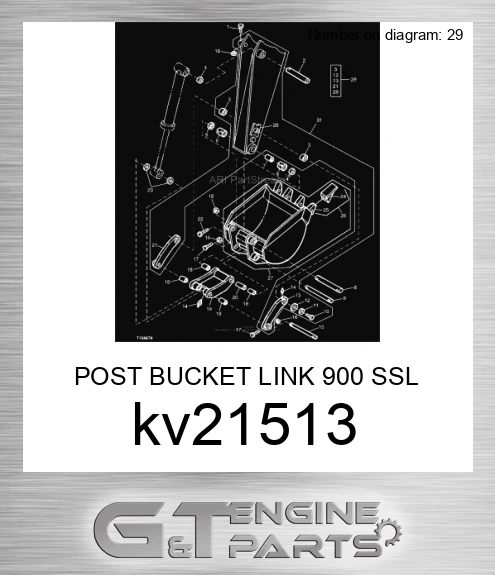 KV21513 POST BUCKET LINK 900 SSL BACKHOE