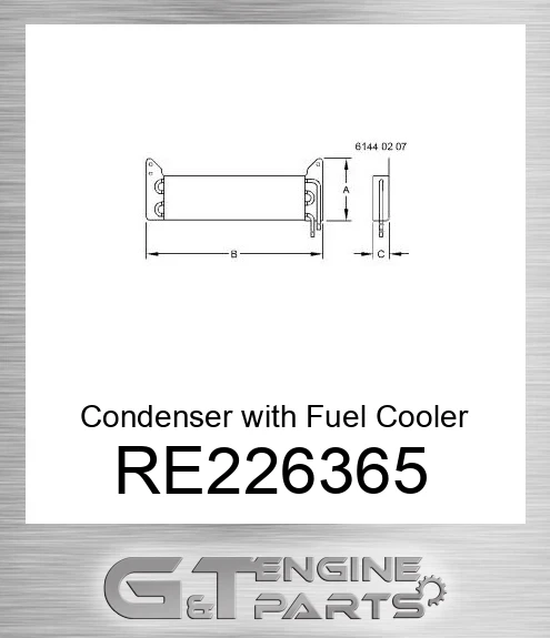RE226365 Condenser with Fuel Cooler for Tractor,