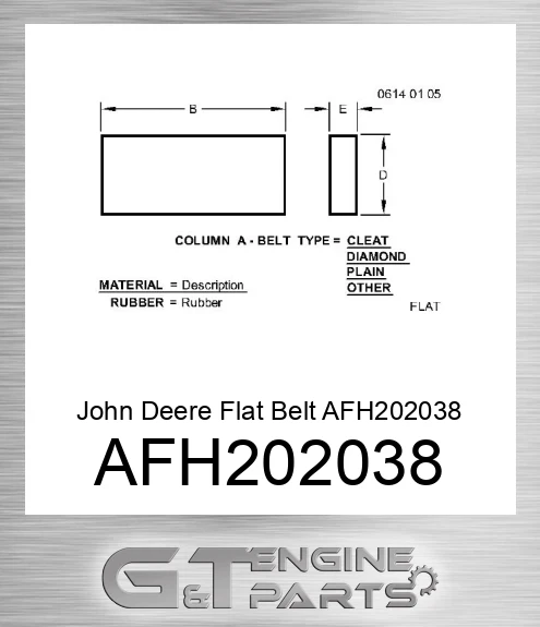 AFH202038 Flat Belt