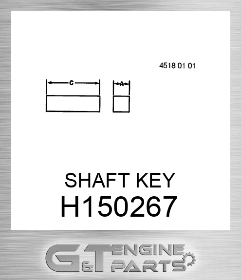 H150267 SHAFT KEY