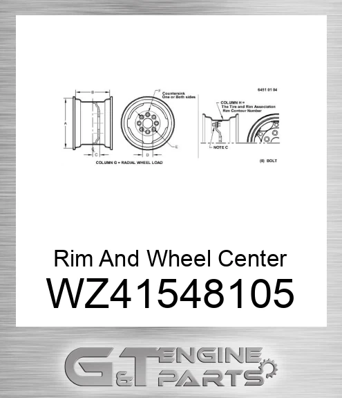 WZ41548105 Rim And Wheel Center
