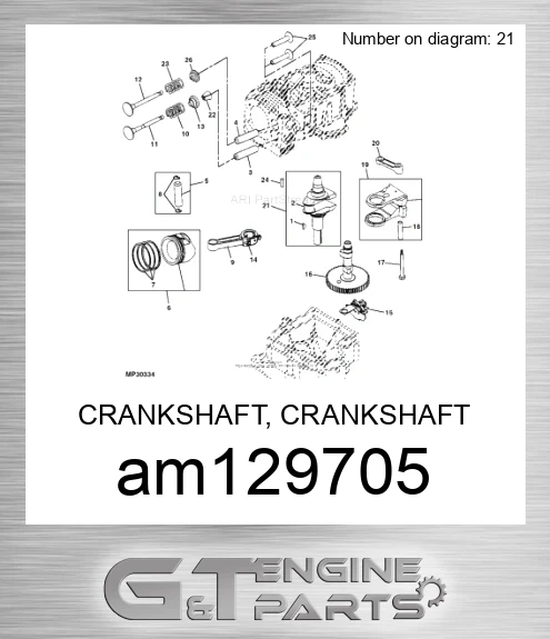 AM129705 CRANKSHAFT, CRANKSHAFT