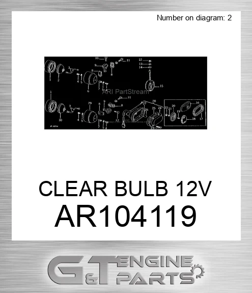 AR104119 CLEAR BULB 12V