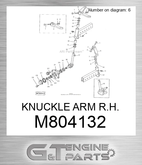 M804132 KNUCKLE ARM R.H.