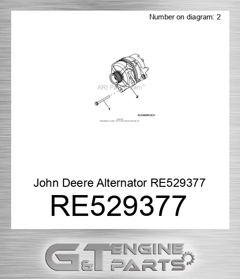 RE529377 Alternator