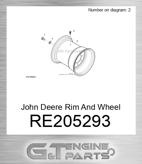 RE205293 Rim And Wheel Center