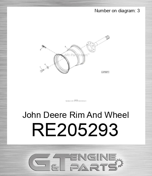 RE205293 Rim And Wheel Center