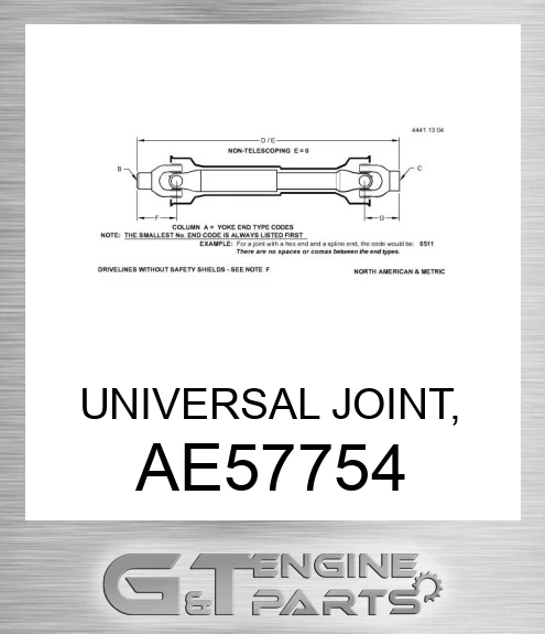 AE57754 UNIVERSAL JOINT,