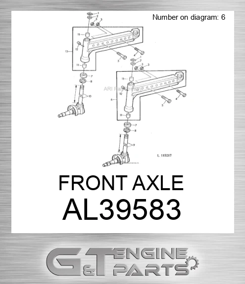 AL39583 FRONT AXLE