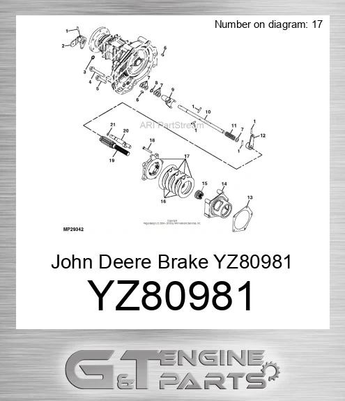 YZ80981 John Deere Brake YZ80981
