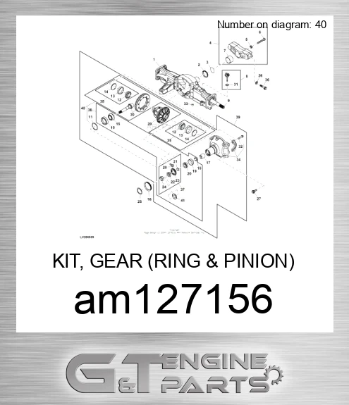 AM127156 KIT, GEAR RING & PINION