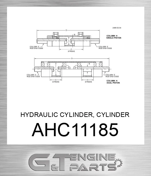 AHC11185 HYDRAULIC CYLINDER, CYLINDER MASTER
