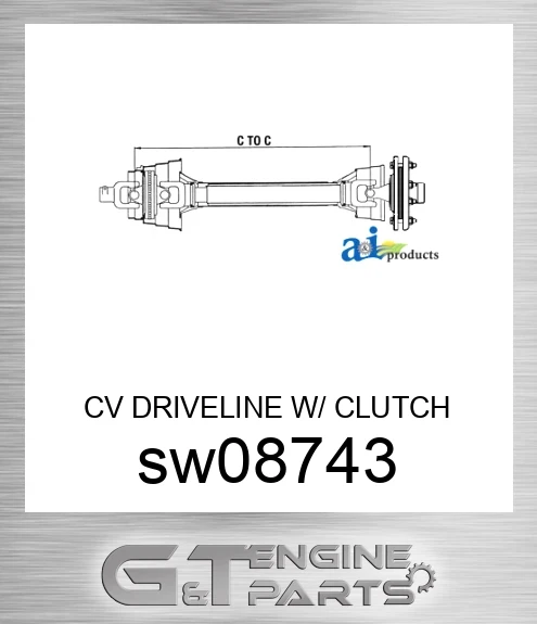 SW08743 CV DRIVELINE W/ CLUTCH