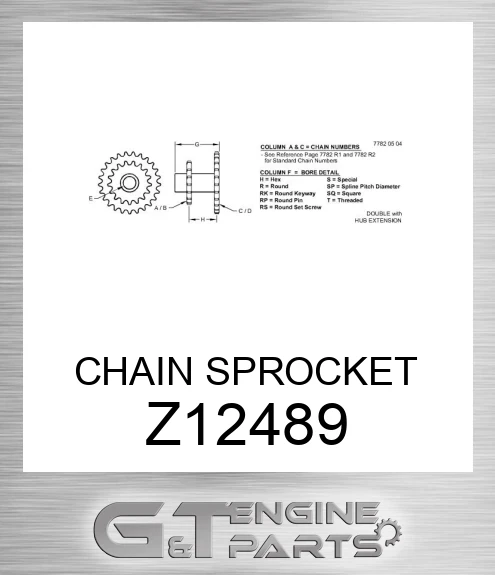 Z12489 CHAIN SPROCKET