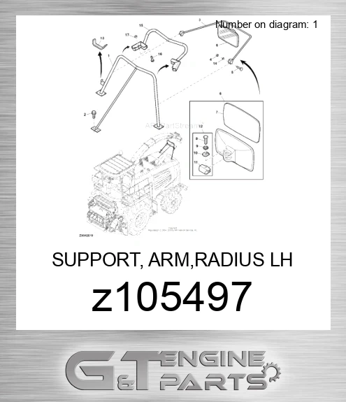 Z105497 SUPPORT, ARM,RADIUS LH