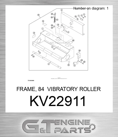 KV22911 FRAME, 84 VIBRATORY ROLLER