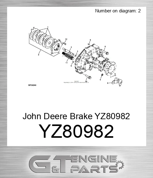 YZ80982 Brake