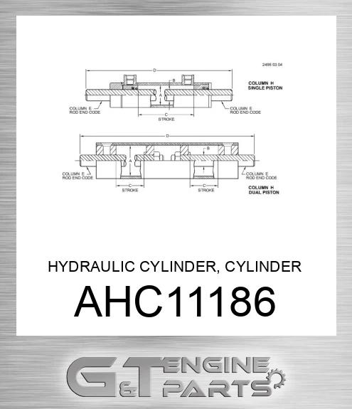 AHC11186 HYDRAULIC CYLINDER, CYLINDER MASTER