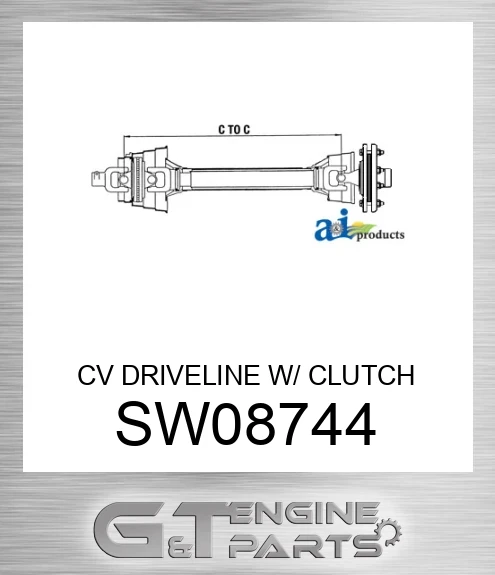 SW08744 CV DRIVELINE W/ CLUTCH
