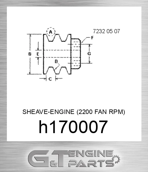H170007 SHEAVE-ENGINE 2200 FAN RPM