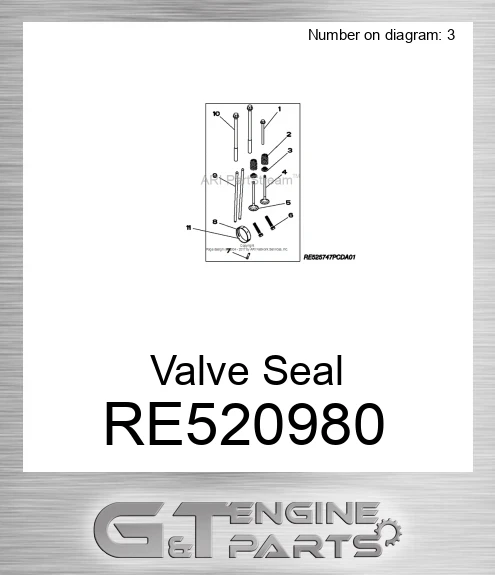 RE520980 Valve Seal
