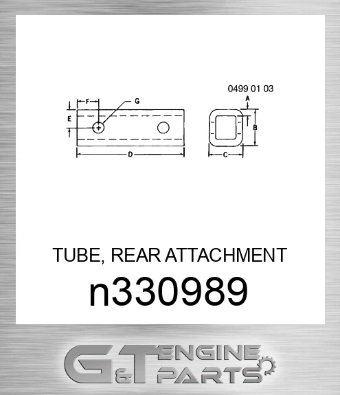 N330989 TUBE, REAR ATTACHMENT