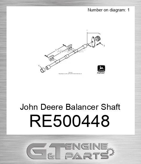 RE500448 John Deere Balancer Shaft RE500448