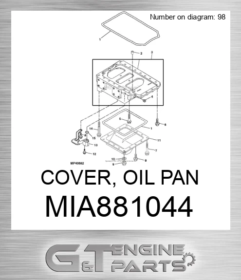 MIA881044 COVER, OIL PAN